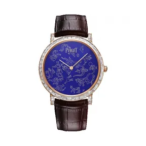 伯爵/Piaget ALTIPLANO系列 自动机械 18k玫瑰金镶钻 男表 G0A40605