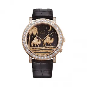 伯爵/Piaget ALTIPLANO系列 手动机械 18k玫瑰金镶钻 男表 G0A40609