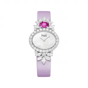 伯爵/Piaget High jewelry watches 系列 27 x 21MM 白金蓝宝石钻石腕表 -Piaget伯爵高级腕表G0A48029 女表