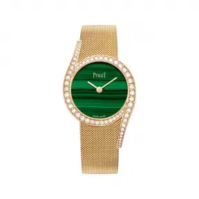 伯爵/Piaget limelight-gala系列 自动上链玫瑰金孔雀石钻石腕表  G0A48214