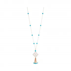 伯爵/Piaget 玫瑰金绿松石镶钻吊坠 - 高级珠宝G33LD400