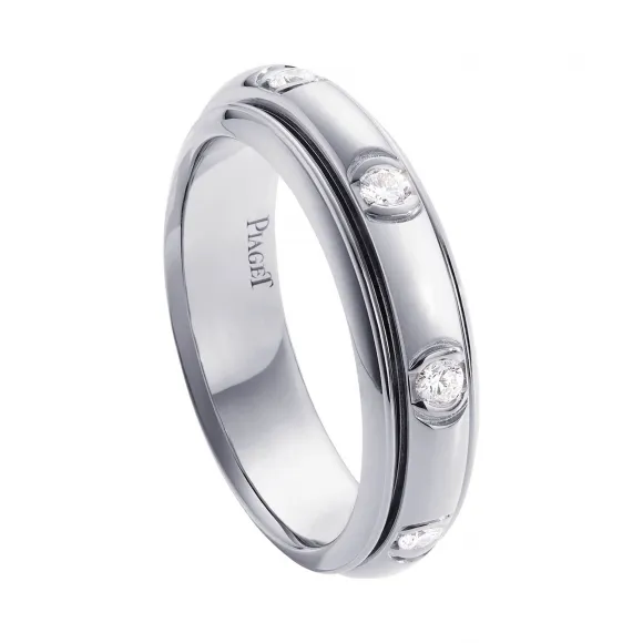 伯爵/Piaget 白金镶钻戒指 - 高级珠宝G34P6C00