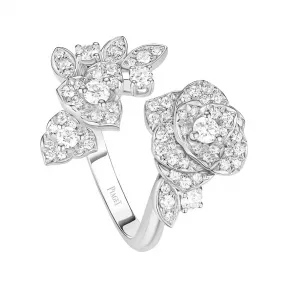 伯爵/Piaget rose系列 白金钻石戒指 奢华珠宝G34UX800