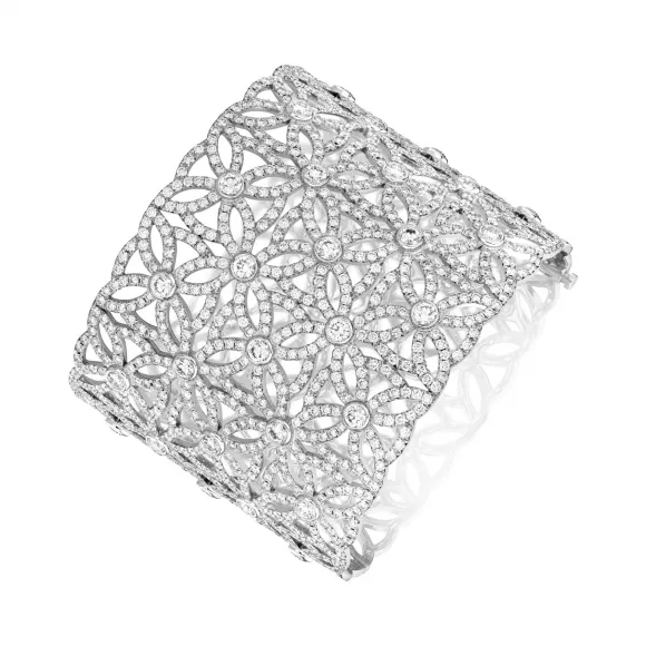 伯爵/Piaget 白金镶钻手镯 - 高级珠宝G36LA600