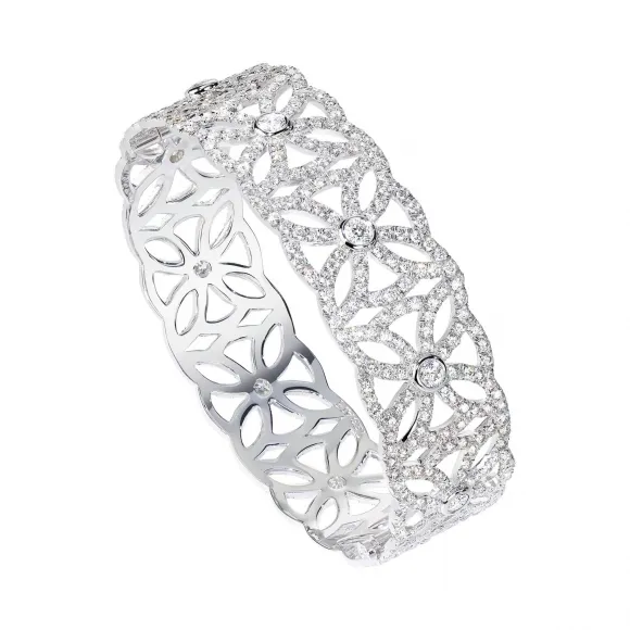 伯爵/Piaget 白金镶钻手镯 - 高级珠宝G36LB100