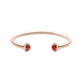 伯爵/Piaget 红玉髓玫瑰金钻石开放式手镯-珠宝 G36PA600