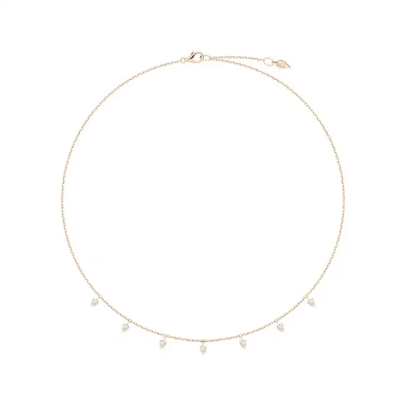 伯爵/Piaget 玫瑰金钻石项链 - 高级珠宝 G37R0500