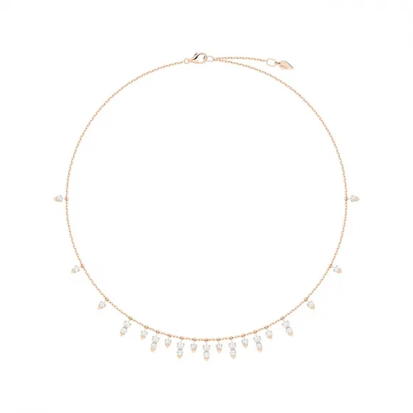 伯爵/Piaget 玫瑰金钻石项链 - 高级珠宝 G37R0700