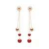 伯爵/Piaget 女士玫瑰金红玉髓钻石耳环 - （G38PW400）