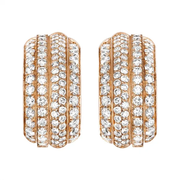 伯爵/Piaget 玫瑰金钻石耳环-珠宝 G38PY700