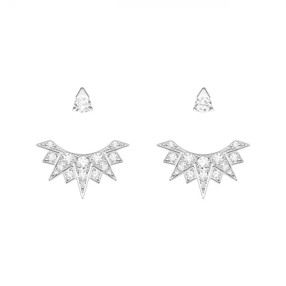 伯爵/Piaget 白金钻石耳环 - 高级珠宝 G38R2900