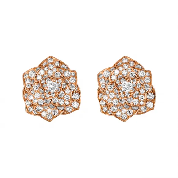 伯爵/Piaget 玫瑰金钻石耳环-珠宝 G38U0070