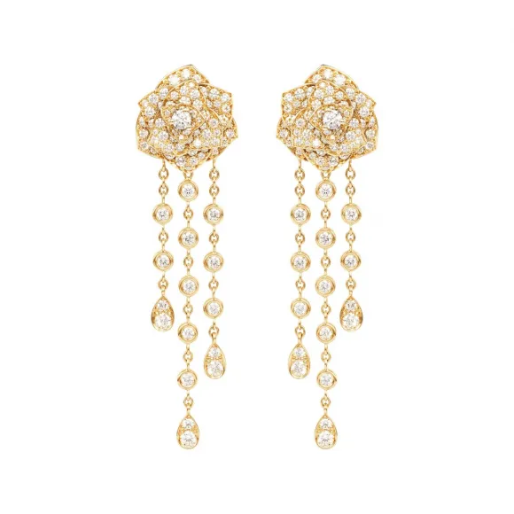 伯爵/Piaget 玫瑰金钻石耳环-珠宝 G38U0075