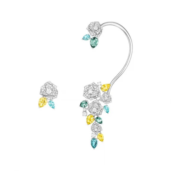 伯爵/Piaget Piaget rose 系列   白金半宝石钻石耳骨夹 - G38U0092