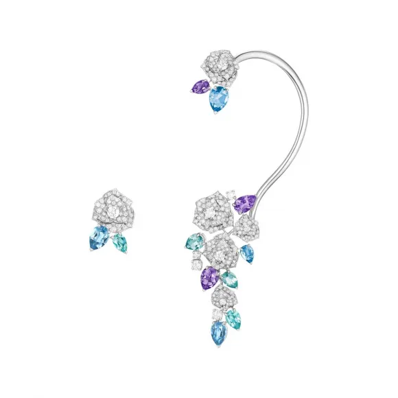 伯爵/Piaget Piaget rose 系列   白金半宝石钻石耳骨夹 - G38U0093