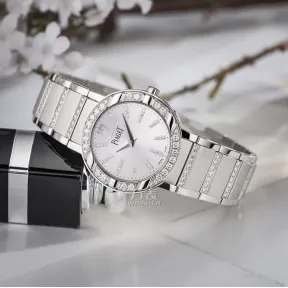 伯爵/Piaget LIMELIGHT系列 石英机芯 白金、镶钻、18K金 女表 GOA26033