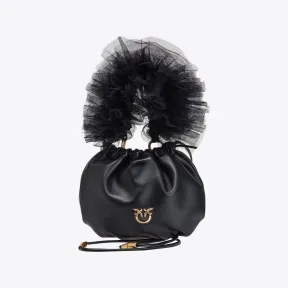 品高/Pinko 薄纱手柄纳帕皮革迷你手袋 100192A0F2Z99Q