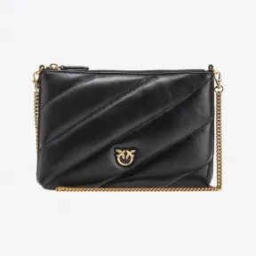 品高/Pinko Flat Bag 绗缝纳帕皮革手包 100252A0F2Z99Q