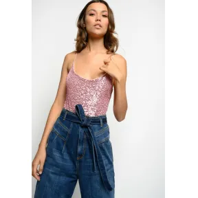 品高/Pinko 明暗变化效果全体亮片连体衣 1C10BA-8185N50