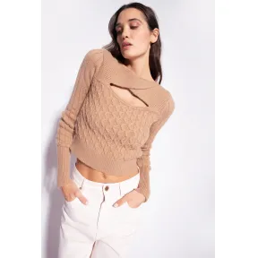 品蔻/Pinko 挖剪细节混合挑花套衫 1G18ALA09OC98