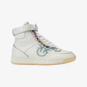 品蔻/Pinko 珠宝装饰高帮篮球鞋 1H214NA08R1Z09