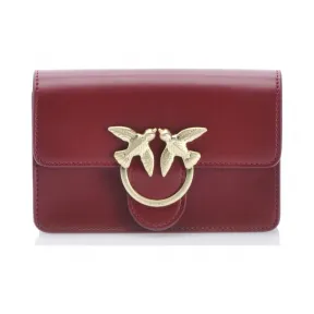 品高/Pinko Simply 皮革 Love 迷你手袋 1P2298-Y5FFR40