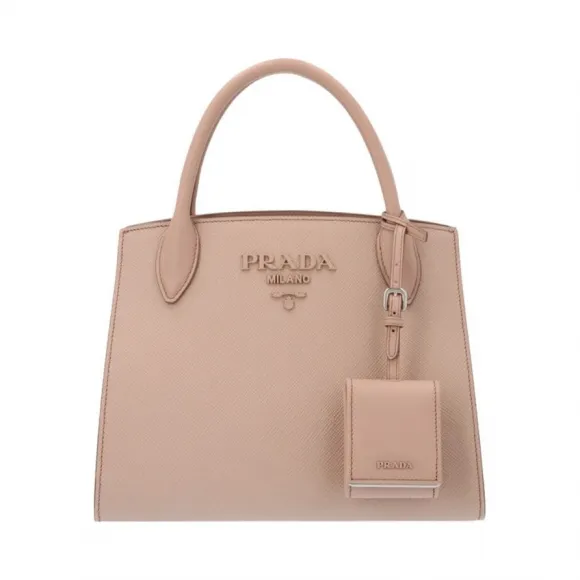 普拉达/Prada 女士 浅粉红 牛皮 手提包 1BA156-2ERX-F0ORK