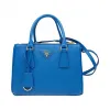 普拉达/Prada  蓝色 牛皮 手提包 1BA896-NZV-F0NOF