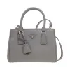 普拉达/Prada  灰色 牛皮 手提包 1BA896-NZV-F0K44