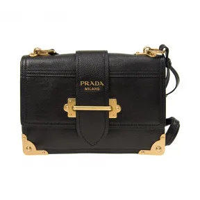 普拉达/Prada  黑色 牛皮 斜跨包 1BD094-PEO-F0OK0