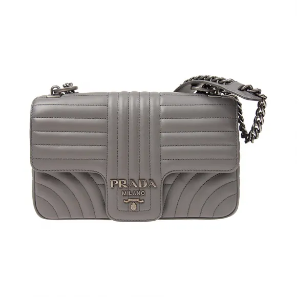 普拉达/Prada  灰色 牛皮 斜挎包 1BD108-2D91-F0XJG