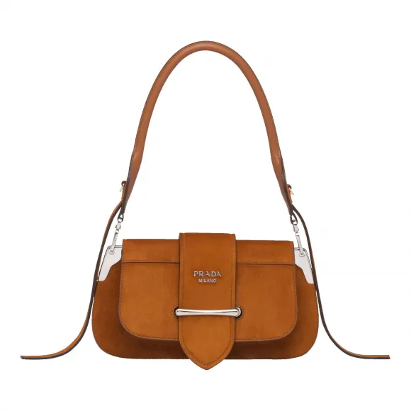 普拉达/Prada 紫檀木色/干邑色  皮包 1BD168 2CD2 F0XUT