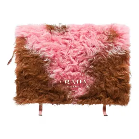 普拉达/Prada 海棠粉/驼棕色 女士 手包 1BF064 2BOC F0OR5