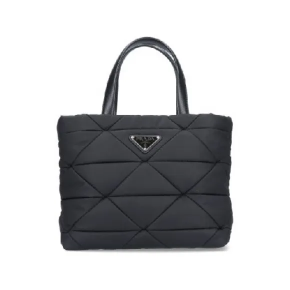 普拉达/Prada 黑色 压纹三角贴片露跟坡跟 1I885MFA065055-F0002