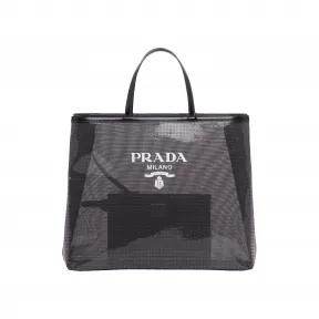 普拉达/Prada 亮片装饰网眼托特包 1BG416-2D0A-F0002-V-OOO