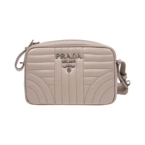 普拉达/Prada 女士 灰色 牛皮 斜挎包 1BH084-2D91-F0CH4