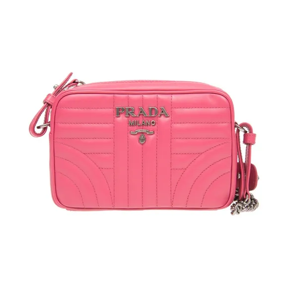 普拉达/Prada  桃红色 牛皮 斜挎包 1BH084-2D91-F0PLG
