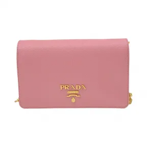 普拉达/Prada  粉红色 牛皮 斜挎包 1BP006-NZV-F0442