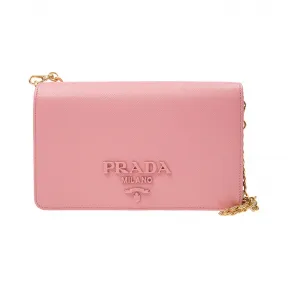 普拉达/Prada  粉红色 牛皮 斜挎包 1BP012-NZV-F0442