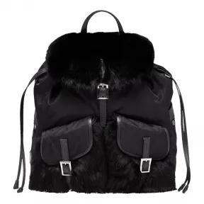 普拉达/Prada 黑色  双肩包 1BZ018 2BL9 F0002