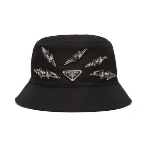 普拉达/Prada 带装饰尼龙渔夫帽 1HC137-2DEQ-F0002