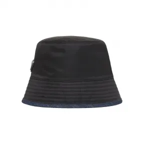 普拉达/Prada Re-Nylon 再生尼龙和丹宁布渔夫帽 1HC137-2DMW-F0D9M