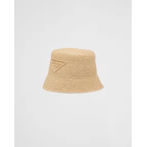 普拉达/Prada 酒椰纤维渔夫帽 1HC137-2FMC-F0018