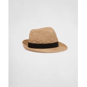 普拉达/Prada 丝带装饰拉菲草草帽 1HC147-2CFY-F0I55
