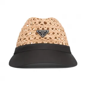 普拉达/Prada 酒椰纤维和尼龙遮阳帽 1HC225-2DJJ-F0I55
