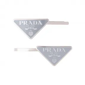 普拉达/Prada 珐琅三角徽标发夹发饰 1IF051-2BA6-F0591