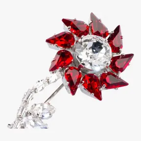 普拉达/Prada 水晶色+宝石红  胸针 1JS019 2A3V F0DG4