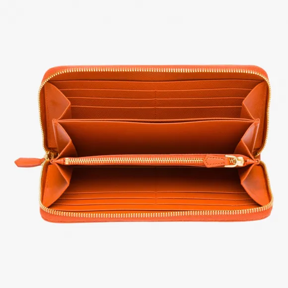 普拉达/Prada 木瓜色  钱夹 1ML506 QWA F0S73