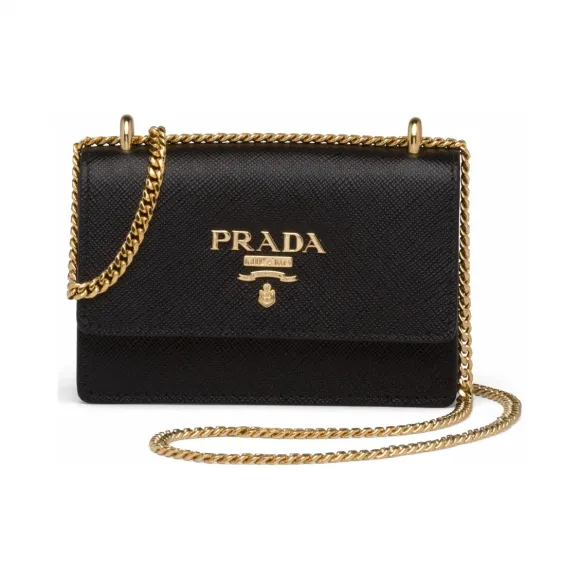普拉达/Prada 配肩带Saffiano 皮革卡片夹 1MR017-QWA-F0002