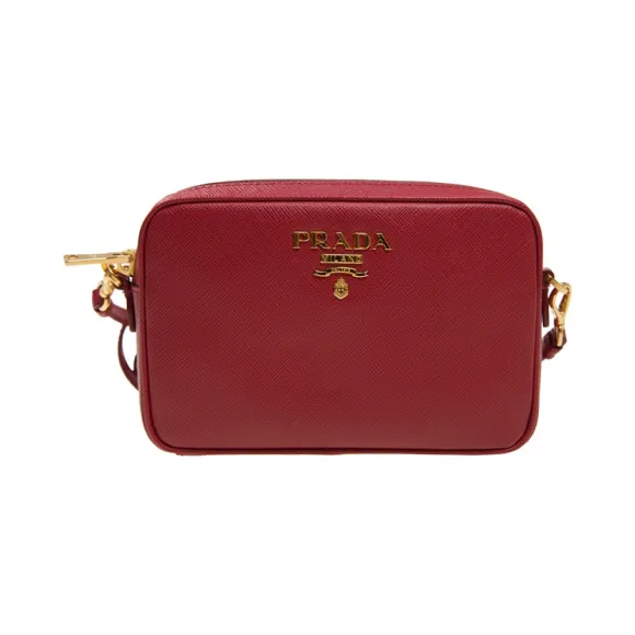 普拉达/Prada  红色 牛皮 斜跨包 1NF006-053-F068Z
